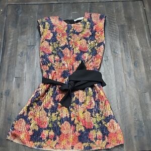 Zara Womens Sequent Dress with Black Bow